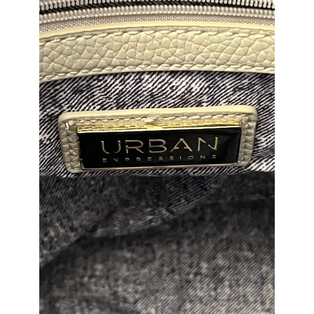 Urban Expressions Cream Vegan Leather Backpack Purse Bag Womens - Picture 7 of 13